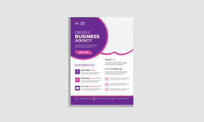 Modern vector business flyer template professional design vertical new  people project