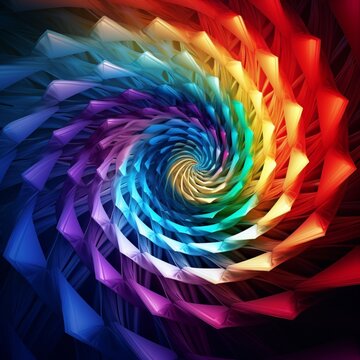 Very nice colored spiral design images Generative AI