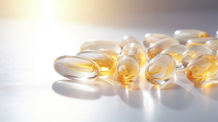 Soft gelatin capsules of white color containing vitamins or oil