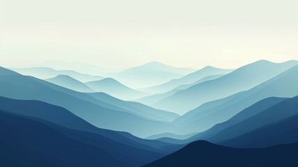 Fototapeta na wymiar Majestic mountain range in an abstract, minimalist style background