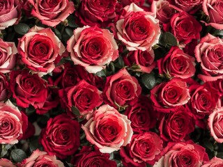 Heartfelt Bokeh Bouquet: A Captivating Symphony of Love with AI-Generated Rose Petal Patterns. Perfect for Romantic Valentine's Day Greetings