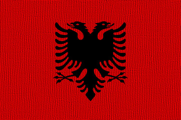 National flag  of Albania. Background  with flag  of Albania