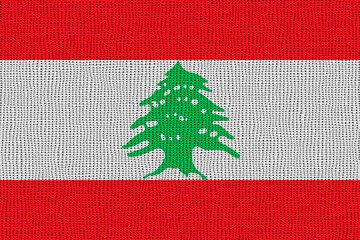 National flag  of Lebanon. Background  with flag  of Lebanon
