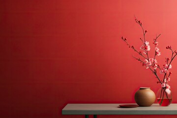 chinese new year festive minimalist background 8K with generative ai