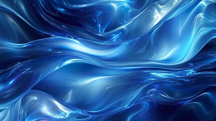 Obraz premium Fondo abstracto con ondas y tonalidades azules. Generado por IA.