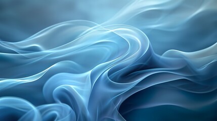 Obraz premium Fondo abstracto con ondas en tonos azules. Generado por IA.