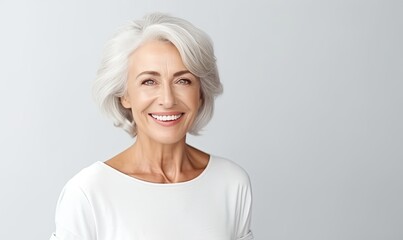 A Joyful Elderly Woman Embracing the Beauty of Aging