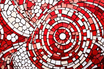 Red aperiodic geometric seamless patterns for hydraulic tile