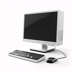 computer isolated on a white background