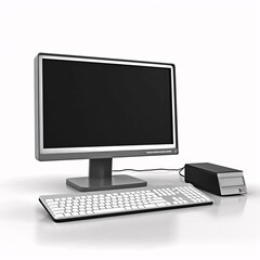 Fototapeta premium computer isolated on a white background