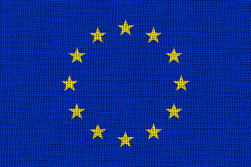 National flag of Europe. Background  with flag of Europe.