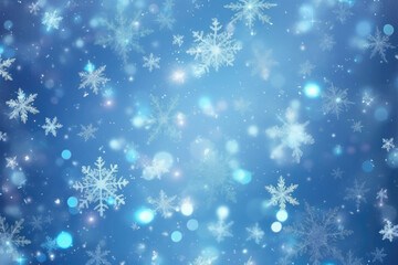 Winter background of snow and frost with free space. Generative AI