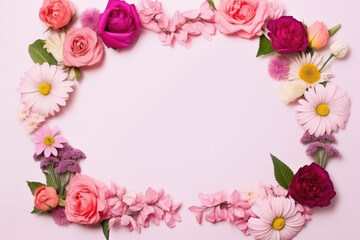 Wildflower rose flower floral frame red rose,hulthemia, rosa. Aquarelle wild flower for background, texture, wrapper pattern, frame or border.generative ai.