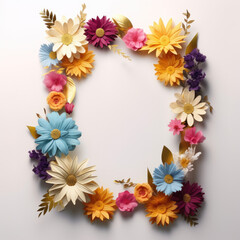 Obraz premium Wildflower rose flower floral frame red rose,hulthemia, rosa. Aquarelle wild flower for background, texture, wrapper pattern, frame or border.generative ai.