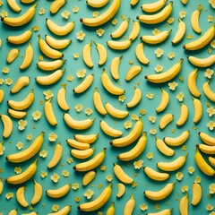 many bunches of bananas on the table for backgrounds or decoration