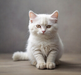 lovely cat with colourful background ai generative