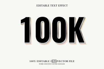 Text effect with editable 100K 3D style