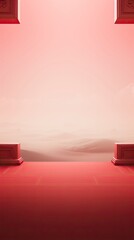 Chinese style background, Red festive background, Ribbon, Pavement style, Neoclassicism, Minimalism, framed, projected inset, negative space, UHD with generative ai