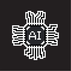 Artificial Intelligence icon pixel art