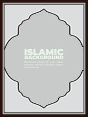 Islamic backround design for your needs, banners, stickers, billboards, flayers, brochures etc