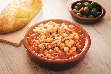 spanish callos, a typical stew with pork or beef tripe