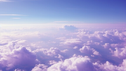 Fototapeta na wymiar Beautiful blue clouds as seen from airplane