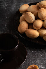 nut, sweet, food, cookie, rest, unhealthy, eat, coffee, biscuit, dessert, group, condensed, delicious, background, sugar, pastry, crunchy, object, many