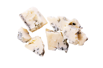 gorgonzola cheese on a white background