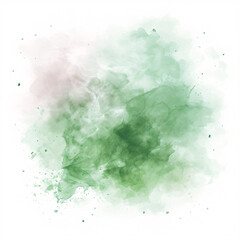 watercolor splashes forming a green and pink cloud shape on a white background for creative design projects