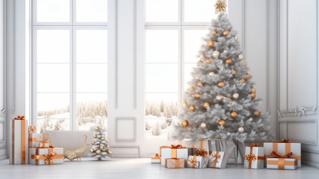christmas tree and gifts