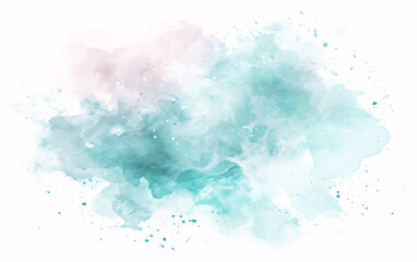watercolor splashes forming a blue and purple cloud shape on a white background for creative design projects