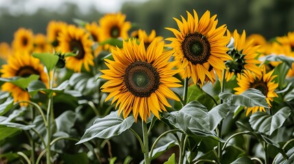 Obraz premium field of sunflowers