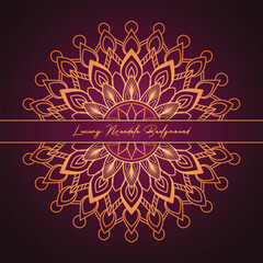 Regal Luxury Mandala Flourish with Opulent Background