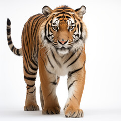 Fototapeta premium tiger on white
