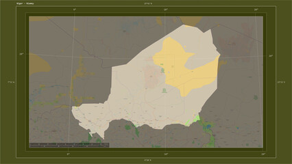 Niger composition. OSM Topographic standard style map