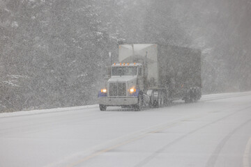 Trucking in snow