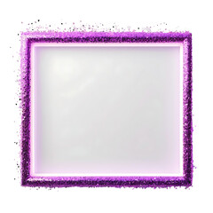 rectangle glitter frame isolated on transparent background