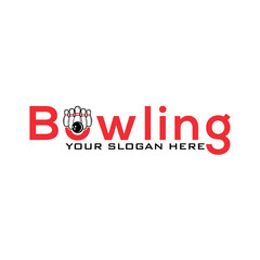 Fototapeta na wymiar Set of vector vintage monochrome style bowling logo, Bowling ball, and bowling pins illustration.