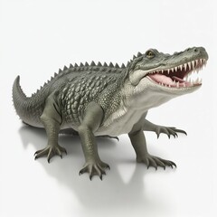 Fototapeta premium Crocodile illustration on a white background.