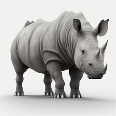 Rhinoceros illustration on a white background.