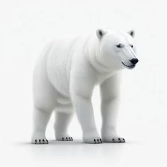Foto op Canvas Polar bear illustration on a white background © Atcharasiri