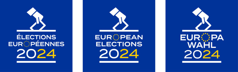European Elections 2024 in three languages	