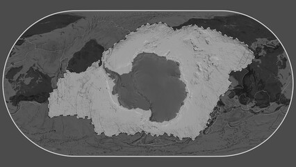 Antarctica plate extracted. Eckert III. Bilevel