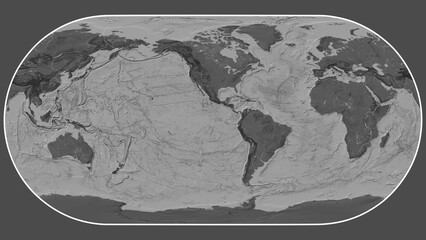 Galapagos plate - global map. Eckert III. Bilevel