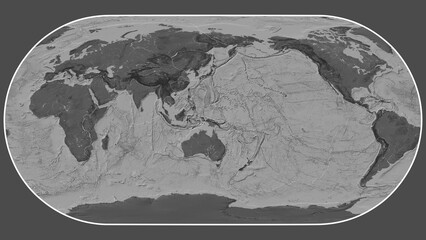 North Bismarck plate - global map. Eckert III. Bilevel