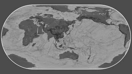 Okinawa plate - global map. Eckert III. Bilevel