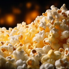 close up of popcorn