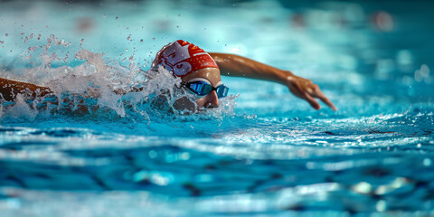 a swimmer in a pool