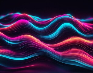 Modern Trendy Abstract Neon Wave, abstract colorful background