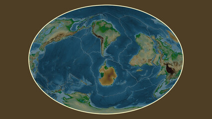 Shetland plate - global map. Fahey. Physical